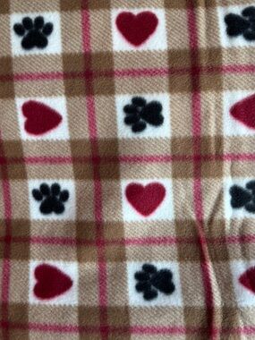 Fleece Fabric Paws Hearts Perfect for you Fur Baby 36”x60”